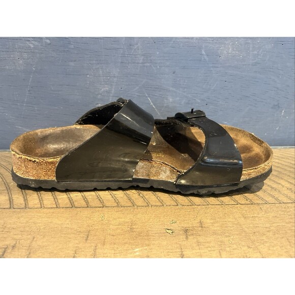 Birkenstock Sandals Womens Size 6.5 37 Black Shoes Papillio Slides buckles - Picture 5 of 9